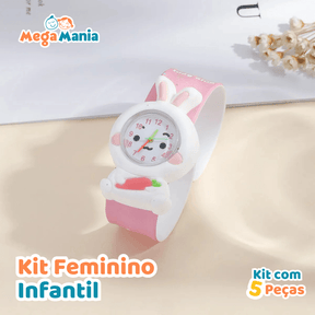 Kit Relógio + Acessórios Feminino Infantil - Loja Mega Mania