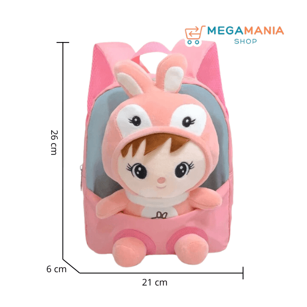 Mochila com Boneca de Pelúcia Infantil - Loja Mega Mania